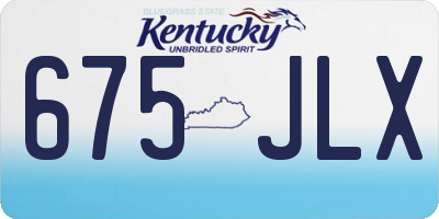 KY license plate 675JLX