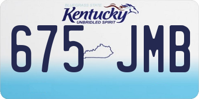 KY license plate 675JMB