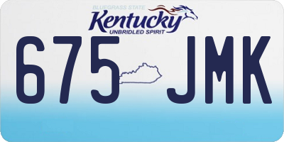 KY license plate 675JMK