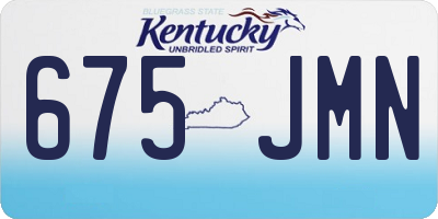 KY license plate 675JMN