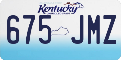KY license plate 675JMZ