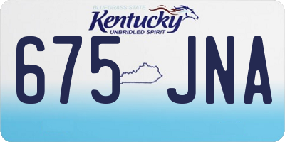 KY license plate 675JNA