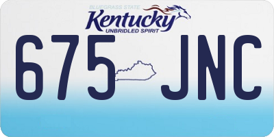 KY license plate 675JNC
