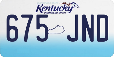 KY license plate 675JND