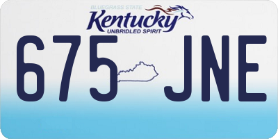 KY license plate 675JNE