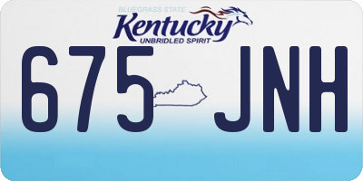 KY license plate 675JNH