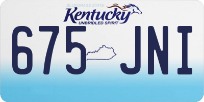 KY license plate 675JNI