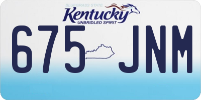 KY license plate 675JNM