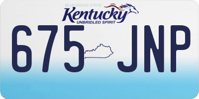 KY license plate 675JNP