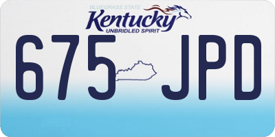 KY license plate 675JPD