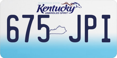 KY license plate 675JPI