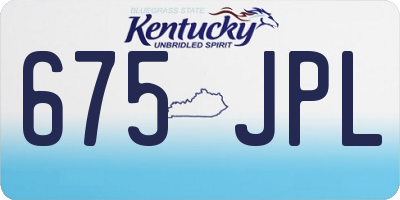 KY license plate 675JPL