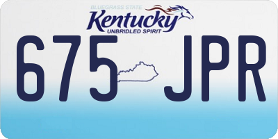 KY license plate 675JPR