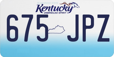 KY license plate 675JPZ