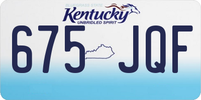KY license plate 675JQF