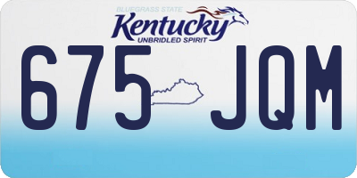 KY license plate 675JQM