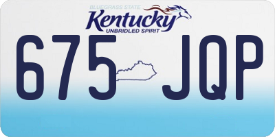 KY license plate 675JQP