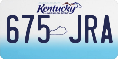 KY license plate 675JRA