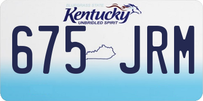 KY license plate 675JRM
