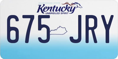 KY license plate 675JRY