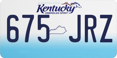 KY license plate 675JRZ