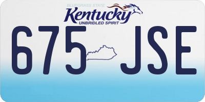 KY license plate 675JSE