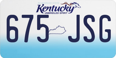 KY license plate 675JSG