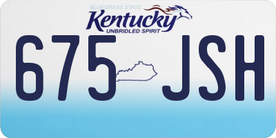 KY license plate 675JSH