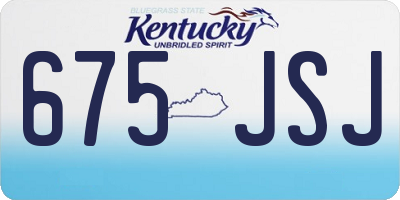 KY license plate 675JSJ