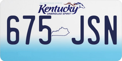 KY license plate 675JSN