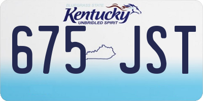 KY license plate 675JST