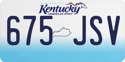 KY license plate 675JSV