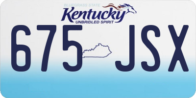 KY license plate 675JSX