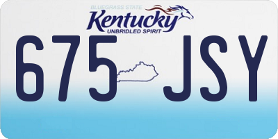 KY license plate 675JSY