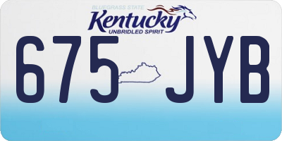 KY license plate 675JYB