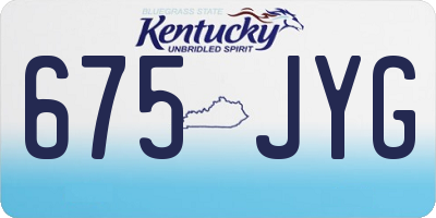 KY license plate 675JYG