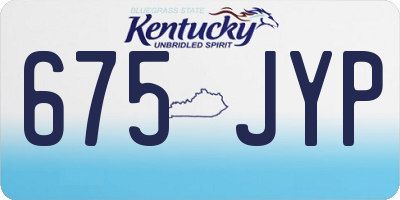 KY license plate 675JYP
