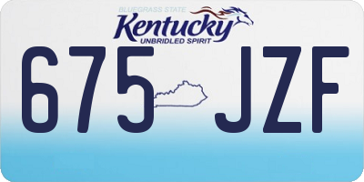 KY license plate 675JZF