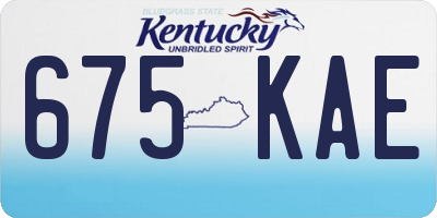 KY license plate 675KAE