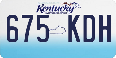 KY license plate 675KDH