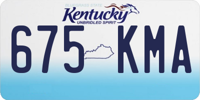 KY license plate 675KMA
