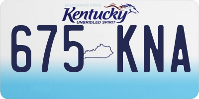 KY license plate 675KNA