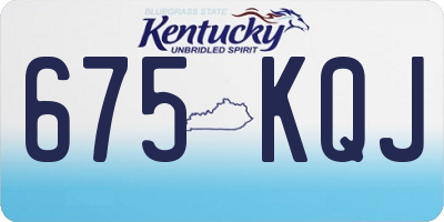 KY license plate 675KQJ