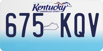 KY license plate 675KQV
