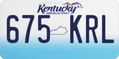 KY license plate 675KRL