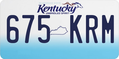 KY license plate 675KRM