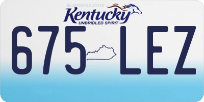 KY license plate 675LEZ