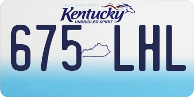 KY license plate 675LHL