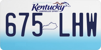 KY license plate 675LHW