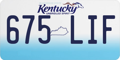 KY license plate 675LIF